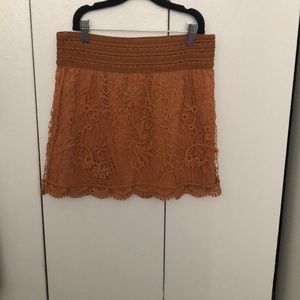 3for$30| Topshop elastic waist crochet skirt US4
